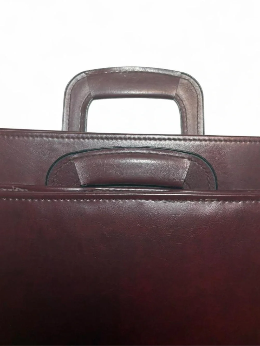 Vintage Cambridge Burgundy Portfolio Leather Briefcase